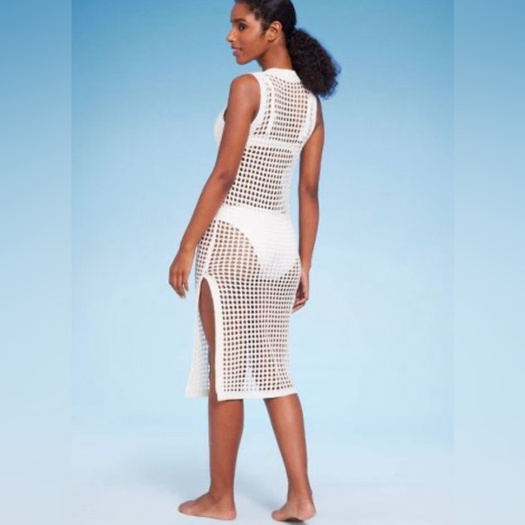 NWT Shade&Shore Crochet Cover Up Dress - Picture 2 of 8